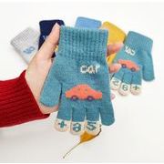 秋冬 手袋 グローブ ニット手袋 ファブリック 子供用 毛糸 防寒