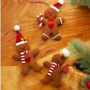 ★インテリア★　クリスマスツリー飾り　オーナメント　クッキー人形飾り　クリスマスグッズ　三点セット