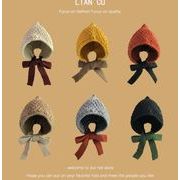 韓国風 秋冬人気    レディース かわいい 厚手キャップニット帽 裹起毛  韓国ファッション7色