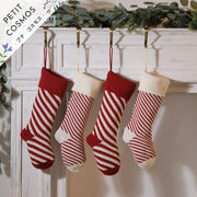 クリスマスソックス 斜めストライプ ギフトソックス 靴下 プレゼント入れ  飾り ビッグサイズ ギフト
