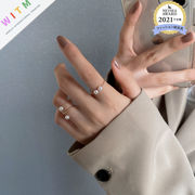 真珠 指輪 リング 設計感  ゴールド 調節可能 レトロ ファッション