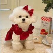 秋冬 人気 犬服 ペット 服クリスマス 小型犬服 超可愛い ペット用品 犬猫兼用ワンピース　ネコ雑貨
