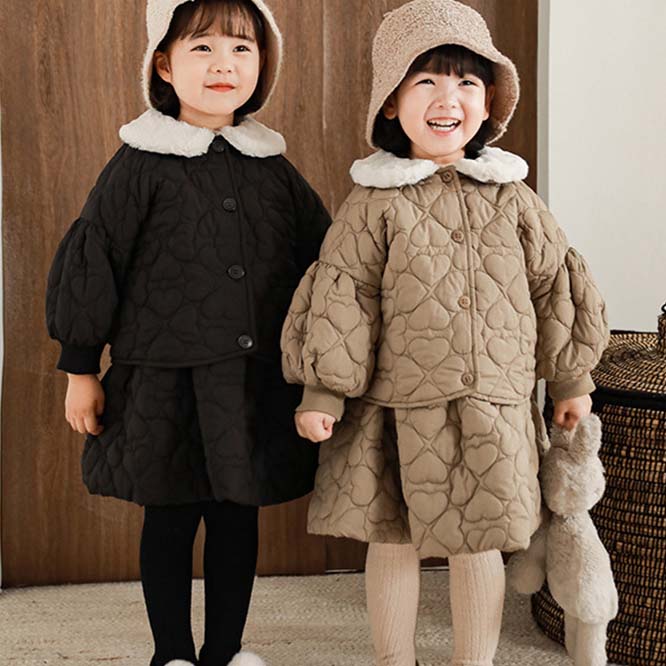 【2022冬新作】韓国風子供服 ベビー服 キッズ 女の子 中綿 ノースリーブワンピースORアウター