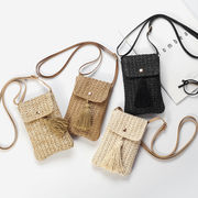 超 新作 韓国ファッション ショルダーバッグ  iPhoneスマホポーチ カード入れ 小銭入れ 編みバッグ