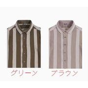 P13227 メンズ   シャツ 男 カジュアル  新作 トッブス ワイシャツ  ファッション　 ストライプ