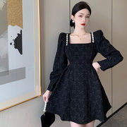 秋冬新作  ロングスカート ワンピース ファッション レディース ドレス   チュールスカート