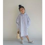 韓国風子供服 子供服 長袖 ワンピース スカート 親子服 ロングシャツ トップス キッズ服  ベビー服