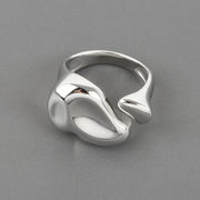 韓国 リング　指輪 ins デザイン 調節　銅製 s925シルバー 2色