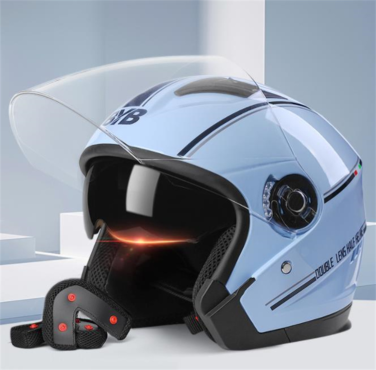 電動ヘルメット 四季共通 車のライトから目を保護します ライディングヘルメット 機関車ヘルメット