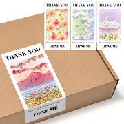 ありがとうシール カード  梱包資材  装飾 デコ素材   書ける メッセージシール 感謝シール ラベルシール