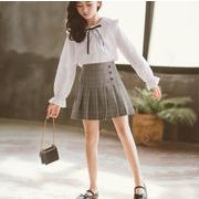 韓国風子供服 チェックスカート ハーフスカート 2023春夏新作 ベビー服  女の子 110cm-170cm