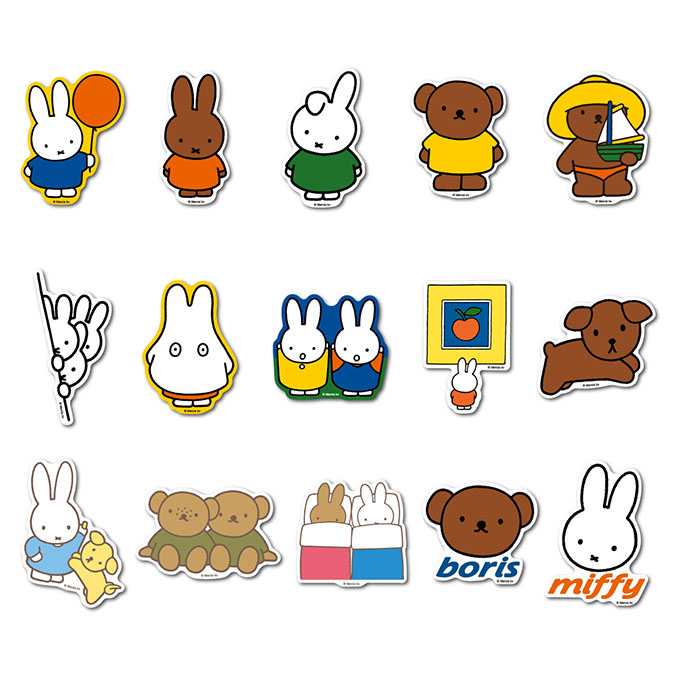 全15種セット】 miffy ダイカットビニールステッカー キャラクターステッカー まとめ買い 絵本 MIFSET05 株式会社 ゼネラルステッカー  問屋・仕入れ・卸・卸売の専門【仕入れならNETSEA】