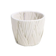 花瓶 フラワーベース ＰＥクロス編み　ダ鉢３号用　ホワイト ホワイト 10コ入 KA56030D-00W