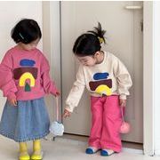 韓国風子供服 トップス スウェット レジャー  男女兼用 2023春新品   パーカー 長袖 2色