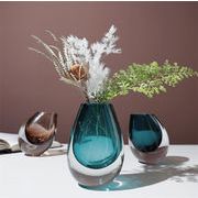 寝室 装飾品 シンプル 現代風 ガラスの花瓶 モデルルーム 書斎 花器 置物 大人気