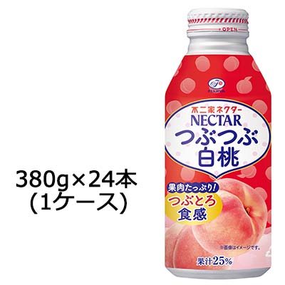 ☆ 伊藤園 不二家 ネクター つぶつぶ白桃 380g × 24本 ボトル缶 43149 ...