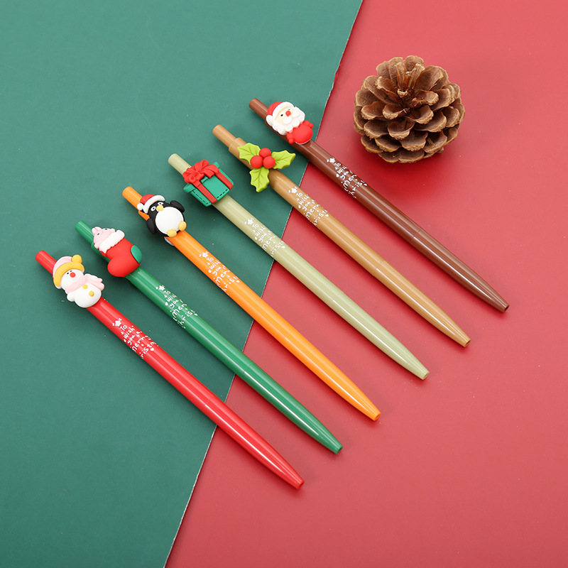 クリスマス ボールペン 中性ボールペン 人気新作 黒インク 創意文具 学生用ペン プレゼント