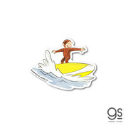 おさるのジョージ ダイカットミニステッカー 絵本 サーフィン ユニバーサル グッズ イラスト CG-005