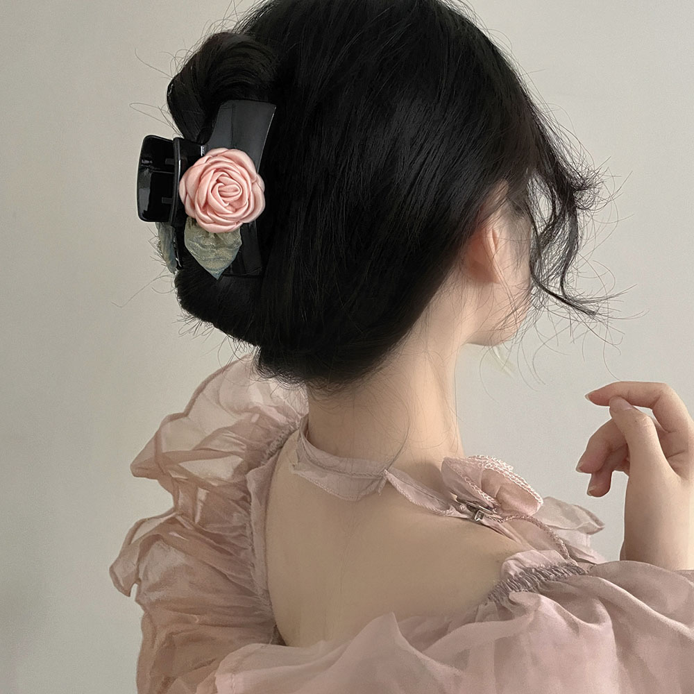 春夏新品 レディース 超人気の髪飾り ヘアクリップ 花薔薇 カメリア