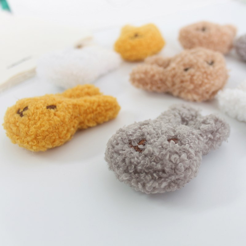 もふもふうさぎ ぬいぐるみブローチ 針有無 布小物 デコパーツ DIY