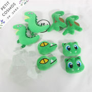 恐竜 緑色 ぬいぐるみブローチ 針有無 布小物 デコパーツ DIYパーツ 手芸 ハンドメイド クラフト
