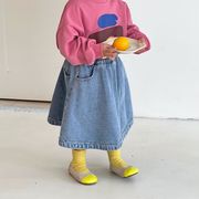 ★Girls★　子供ジーンズ　ミニスカート　Aライン愛い ins 韓国キッズファッション