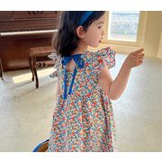 2023新作 女の子 韓国子供服 子供服  ワンピース 可愛い デザイン感 半袖 90cm-140cm