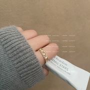 指輪　リング　アクセサリー　韓国ファッション　金属　デザイン　ストーン