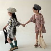 INS 韓国風子供服  T シャツ 子供服  セットアップ  トップス ベビー服 キッズ  （ ストラップなし）  2色