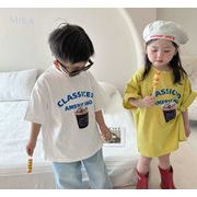 子供服 2023夏新作  Tシャツ 可愛い  韓国風子供服   キッズ ベビー服  半袖 2色 80CM-140cm
