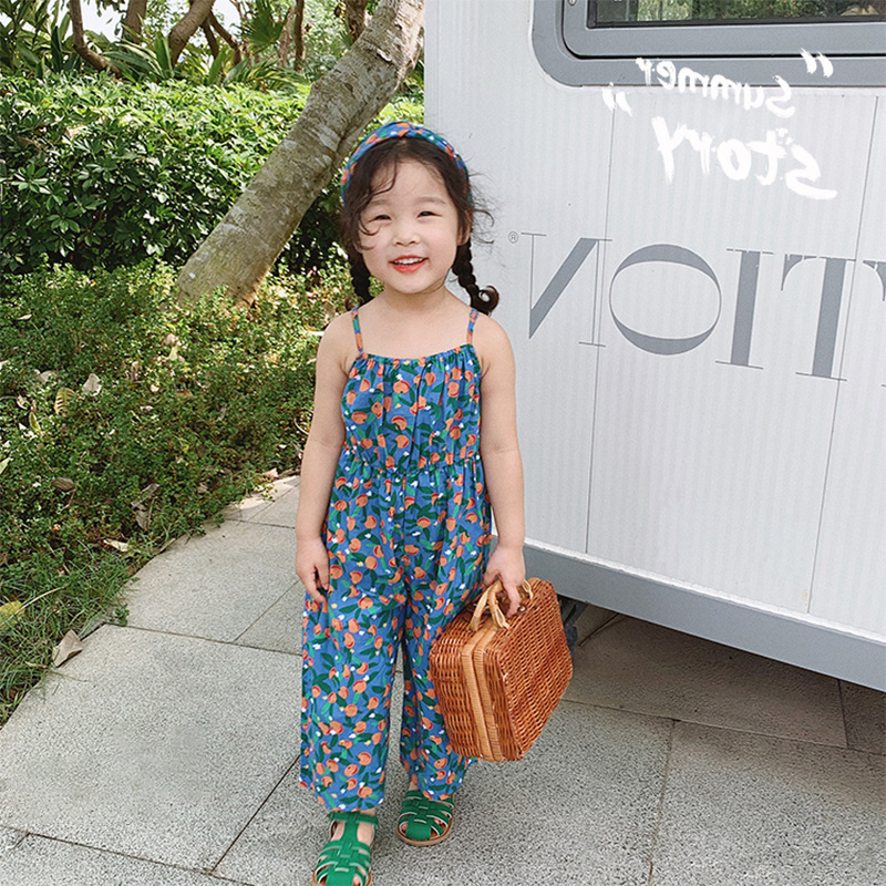 女の子  韓国子供服  キャミソールパンツ   夏の薄手 甘い お姫様  リゾート風パンツ