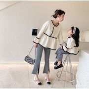 ★Girls&Mom★　親子ペアコーデ　エレガント　子供ブラウス　ママとお揃い 韓国ファッション