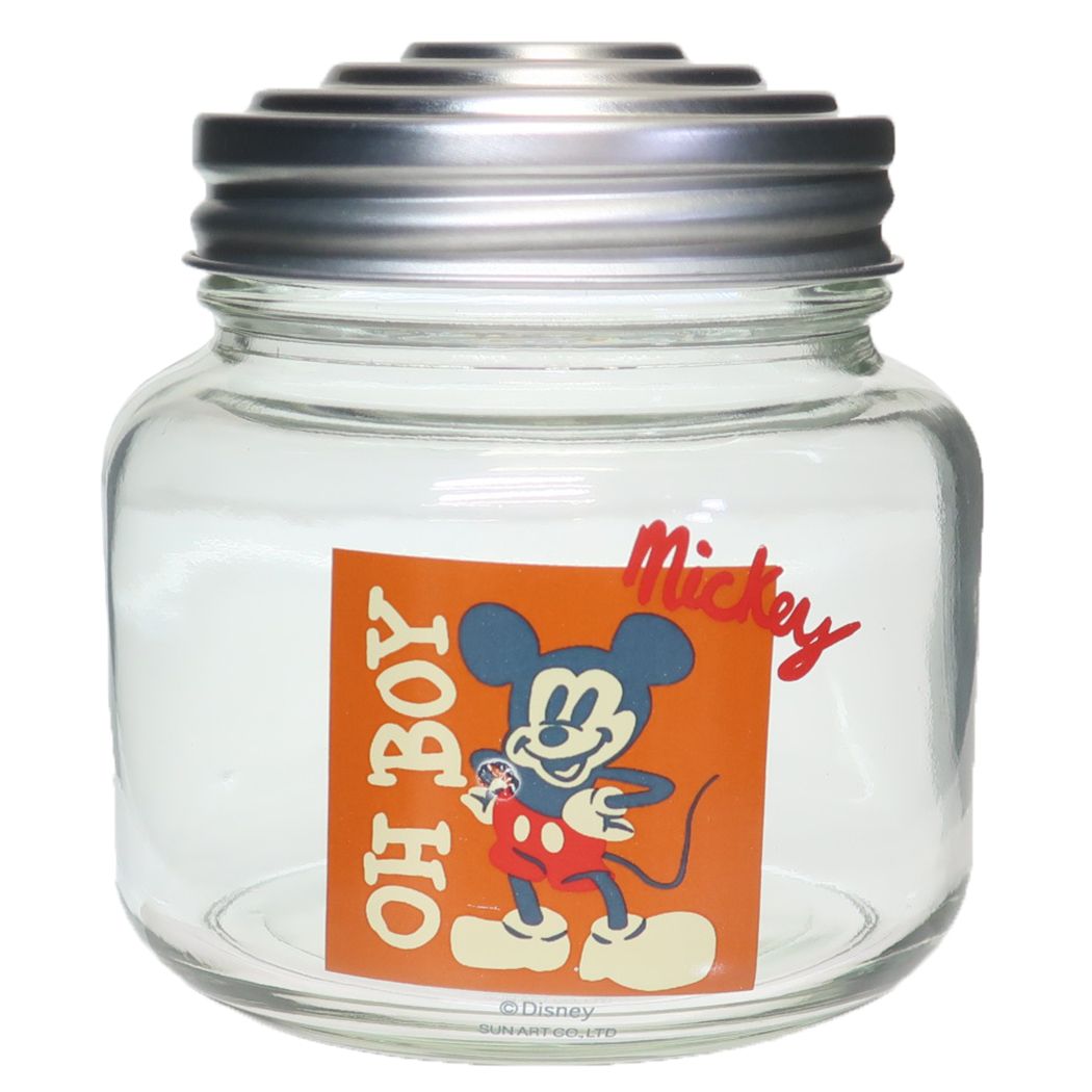【保存容器】ミッキーマウス レトロ瓶