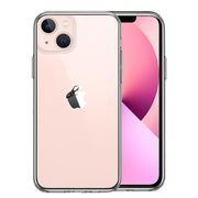 iPhone13 側面ソフト 背面ハード ハイブリッド クリア ケース クワガタムシ 昆虫