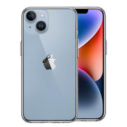 iPhone14 側面ソフト 背面ハード ハイブリッド クリア ケース クワガタムシ 昆虫