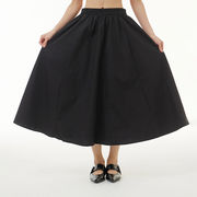2023夏の新作婦人服後の大プリーツデザインハーフスカートファッションゆったりドット半身スカート