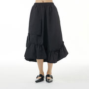 2023夏新作不規則的キルティングハーフスカートオリジナル婦人服ゆったり着やせハーフスカート