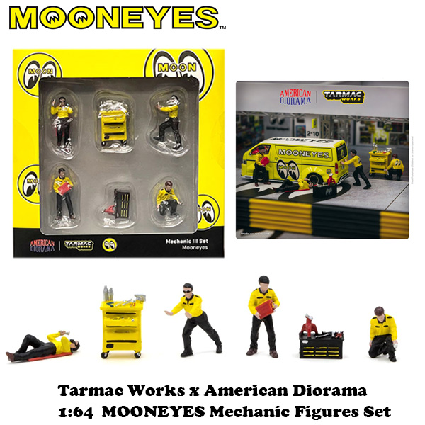 Tarmac Works 1:64 MOONEYES Mechanic Figures Set Mechanic【ムーン