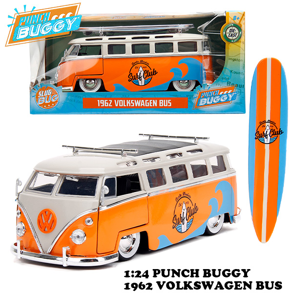 JADA TOYS 1:24 PUNCH BUGGY 1962 Volkswagen Bus ミニカー | 卸売