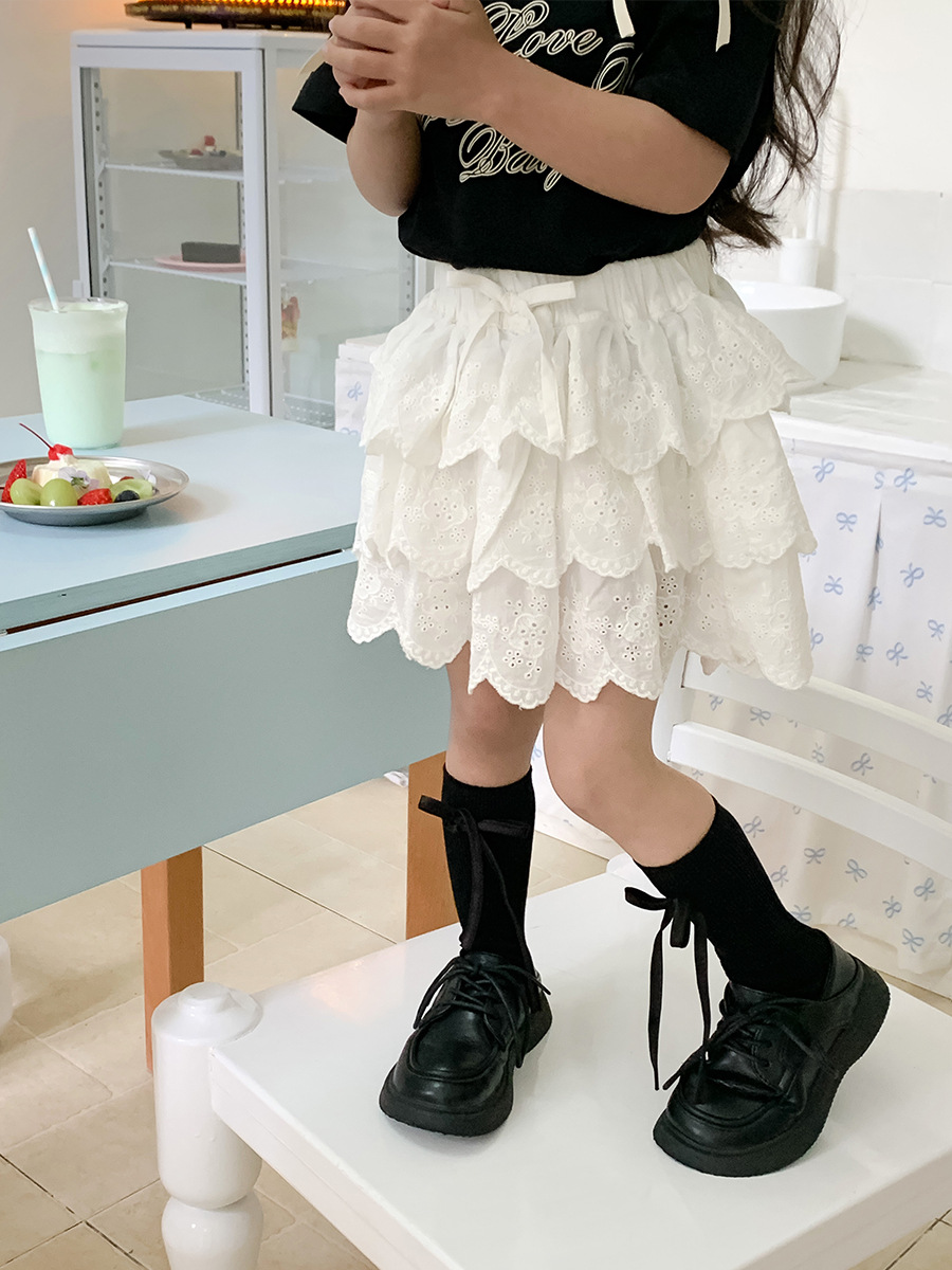 2024夏新作  韓国風子供服   キッズ服   ベビー服     ケーキドレス    ハーフスカート    90-150cm