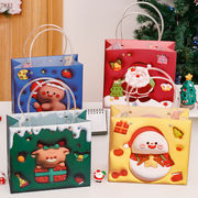 INS新作  クリスマス   プレゼント用    小物入れ   生活雑貨   プラスチック   収納袋   手提げ袋  4色