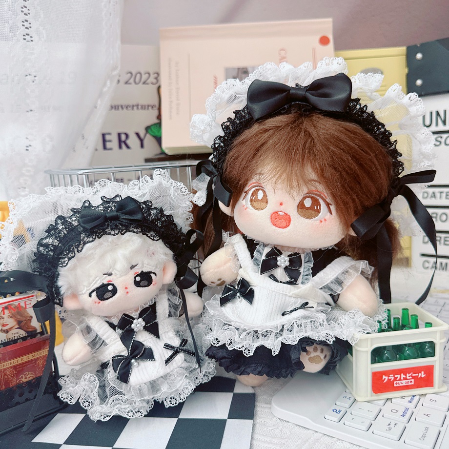 ぬいぐるみ用服 メイドさん 着せ替え おもちゃ 人形 ミニドール ドールハウス 10/15/20cmdoll適用