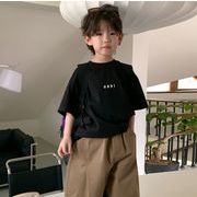 超人気新作 韓国風子供服 男の子 キッズ トップス ベビー服  Tシャツ  おしゃれ カジュアル 半袖  2色