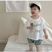 2024 夏 韓国風子供服  キッズ服    ベビー服  トップス  Tシャツ+ショートパンツ