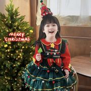 ins新品   韓国風子供服   キッズ服   長袖   クリスマス   ワンピース  ロリータのケーキドレス  可愛い