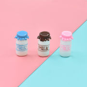 DIY素材  手芸diy用  貼り付けパーツ  デコパーツ   デコレーションパーツ  牛乳びん  ハンドメイド  3色