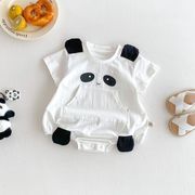 2025夏新作  韓国風子供服  ベビー服   キッズ   かわいいパンダ  ロンパース   つなぎ     男女兼用