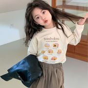 2024新春セール  韓国風子供服  キッズ服   長袖   トップス    カジュアル   Tシャツ   2色