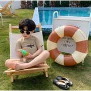 ハワイ 韓国風子供服  男の子水着 半袖 　連体 水泳 子供用 ベビー服   キッズ2色