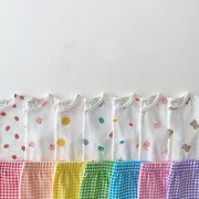 2023夏人気   韓国風子供服   キッズ  ベビー服   トップス+ズボン  セットアップ    Tシャツ  半袖  5色